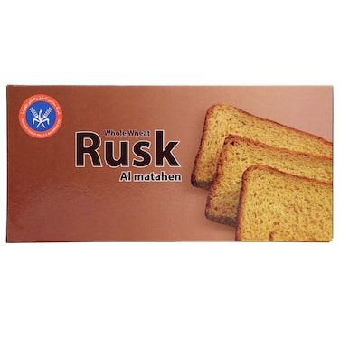 Kuwait Flour Mills &amp; Bakeries Co. Plain Whole Wheat Rusk Al Matahen, 300g