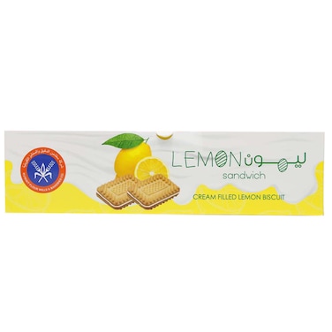 Kuwait Flour Mills &amp; Bakeries Co. Lemon Lemon Sandwich Cream Biscuits, 270g