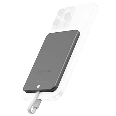 سيلايريس بنك طاقة مغناطيسي نحيف، سعة 5000 مللي أمبير مع كابل مدمج