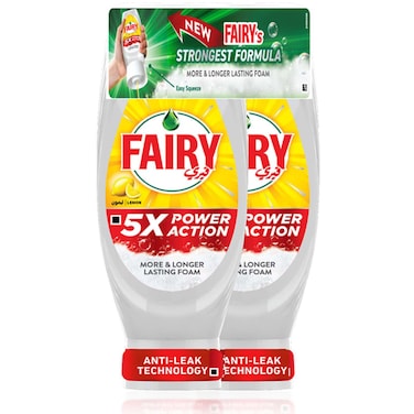 Fairy Ultra Dishwashing Liquid, Lemon Breeze, 730ml, Pack of 2