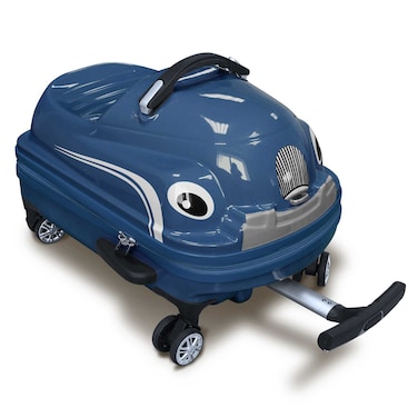 Cosmo Zoomie Kids Cabin Trolley Bag with Hard Case, Blue, Small