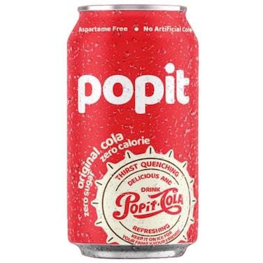 Popit Zero Sugar Carbonated Drink Original Cola, 300ml