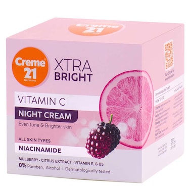 Cr&egrave;me 21 Night Cream, Vitamin C Extra Bright, 50ml