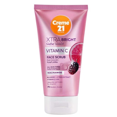 Cr&egrave;me 21 Face Scrub, Vitamin C Extra Bright, 150ml