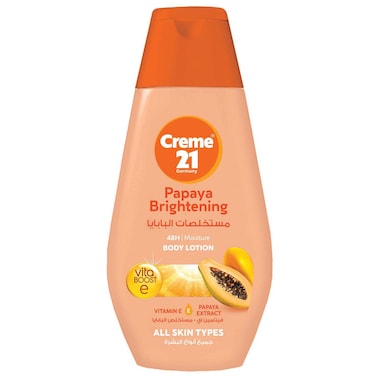 Cr&egrave;me 21 Body Lotion, Papaya Brightening, 400ml