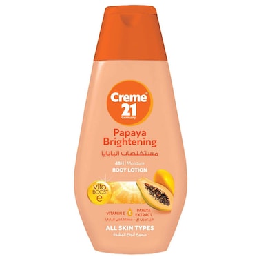 Cr&egrave;me 21 Body Lotion, Papaya Brightening, 250ml