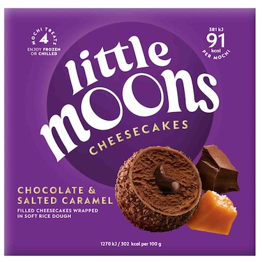 Little Moons Chocolate &amp; Salted Caramel Cheesecake Mochi, 120g