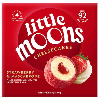 ليتل مونز موتشي تشيز كيك بالفراولة والمسكربون، 120 غرام