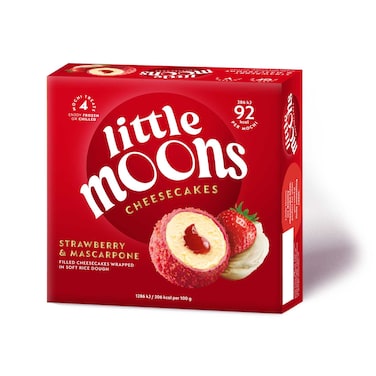 Little Moons Strawberry &amp; Mascarpone Cheesecake Mochi, 120g