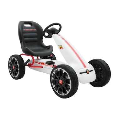 Lovely Baby LB 9388A Pedal Go Kart for Kids, Manual Hand Brake, Rubber Tyres, Forward &amp; Reverse Pedal Car &ndash; Ages 5 to 12 Years - White