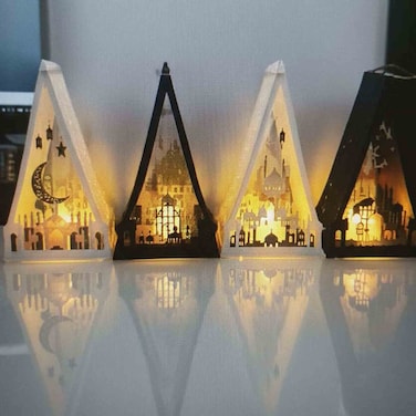 Ramadan Mixed Triangle Decorative LED Lantern