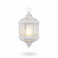 White Hanging Ramadan Decorative Lantern with Cutwork Panels