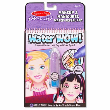 Melissa &amp; Doug Makeup &amp; Manicure Water Reveal Activity Pad with 4 Reusable Boards