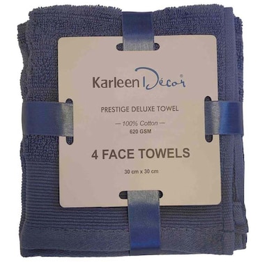Karleen Decor Prestige Deluxe Face Towels Blue, 30x30cm