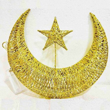 Decorative Illuminated Crescent Moon with Star YH-07