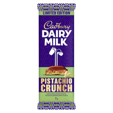 Cadbury Dairy Milk Pistachio Crunch Chocolate Bar, 97g