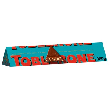 Toblerone Swiss Milk Chocolate with Crunchy Almond Nougat, 360g