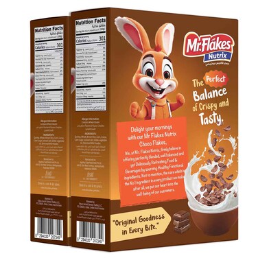 Mr. Flakes Nutrix Quinoa Choco Chocolate Cereal Flakes, 250g Pack of 2