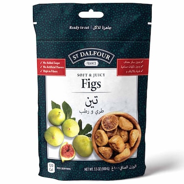 St Dalfour Semi Dried Soft &amp; Juicy Figs, 100g