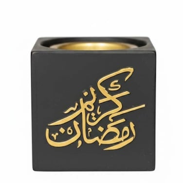 Ceramic Incense Burner, NF36578P, Black, Gold