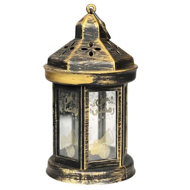 Decorative Plastic Lantern with Warm LED Light Effect,  AD-32804-P
