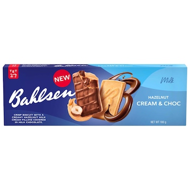 Bahlsen Hazelnut Cream &amp; Chocolate Biscuits, 100g
