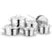 KORKMAZ Astron Stainless Steel Cookware Set, 11 Pieces, A-2052