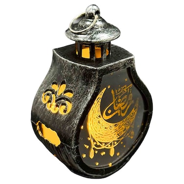 Ramadan Lantern Light VI, Silver Cutwork LED Decorative Lantern