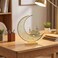 Ramadan Wooden Crescent Moon LED Table Decor with Mosque Silhouette