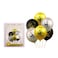 Eid Mubarak Printed Latex Balloon Set, 6 Pieces in Gold, Black and Silver