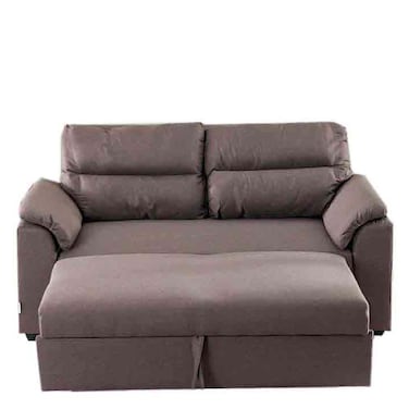 بالموند أريكة قابلة للتحويل إلى سرير ثلاثية المقاعد من القماش - بني