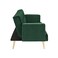 كلود أريكة ثلاثية المقاعد قابلة للتحويل إلى سرير من القماش - أخضر زمردي