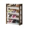 Lean 4-Tier Shoe Cabinet - 12 Pairs - White/Walnut