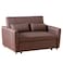 ألفا أريكة قابلة للتحويل إلى سرير ثنائية المقاعد من القماش - بني