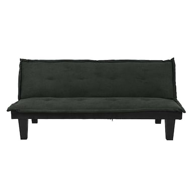 في 2 مانولو أريكة قابلة للتحويل إلى سرير من القماش - أسود