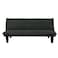 في 2 مانولو أريكة قابلة للتحويل إلى سرير من القماش - أسود