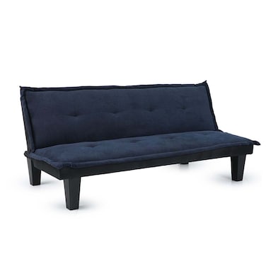 في 2 مانولو أريكة قابلة للتحويل إلى سرير من القماش - أزرق