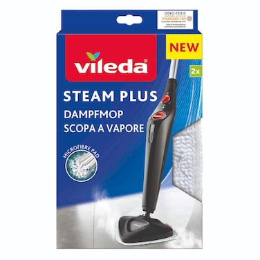 Vileda Steam Plus Steam Mop Refill Microfibre Pads, Pack of 2