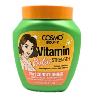 Cosmo Bounz 2in1 Conditioning Hair Mask, Vitamin Biotin Strength, 1L