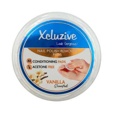 إكسكلوزيف مناديل معطرة لإزالة طلاء الأظافر، برائحة الفانيليا، 32 منديلًا