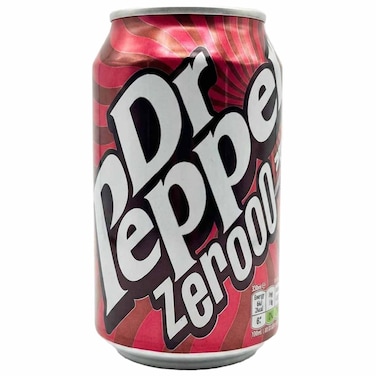 Dr Pepper Zero Soft Drink Can, 330ml
