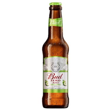 Budweiser Zero Green Apple Non Alcoholic Beer, 330mL