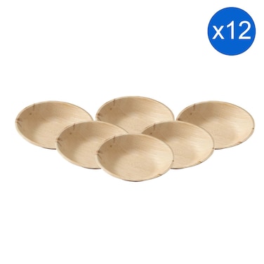 Eco Soulife Areca Bowls 18cm, 12 PCS