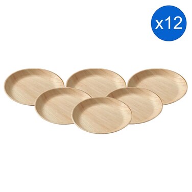 Areca Dinner Plates 25cm, 12 PCS