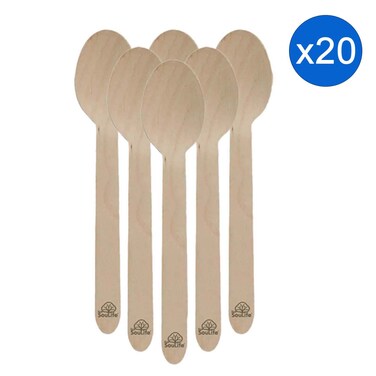 Eco Soulife Disposable Dinner Spoons, 20 PCS