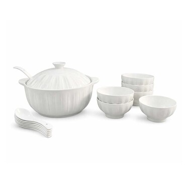 Ceramic Soup Set 15 Pieces Elegant Serving Collection