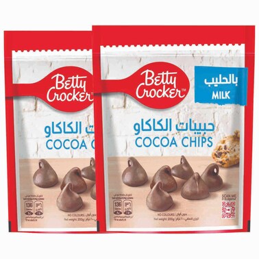 Betty Crocker Milk Cocoa Chips Pouch, 200g Pack of 2