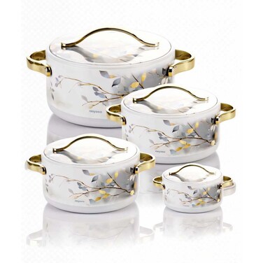 Nayasa Bethany Insulated Casserole Set with Lid 4-Piece (0.5L, 1L, 1.5L, 2L)
