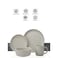 Ceramic Dinner Set, Beige, 16 PCS