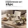 Ceramic Dinner Set, Beige, 16 PCS